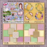 Spring Mix Element and Paper Bundle - cu4cu / cu / pu Spring Mix Element and Paper Bundle - cu4cu / cu / pu